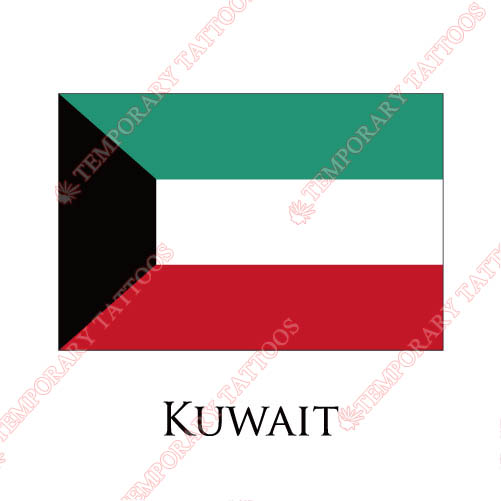 Kuwait flag Customize Temporary Tattoos Stickers NO.1907